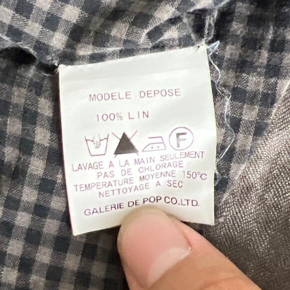 Pas de Calais 100% Linen Brown Wash Tailored Jacket Size L - Picture 6 of 6